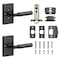 Sure-Loc Hardware Sure-Loc Hardware Levanto Privacy Rosette, Flat Black, Knurled Grip in Flat Black LV102 FBL GRIP-KN FBL - alternate 2